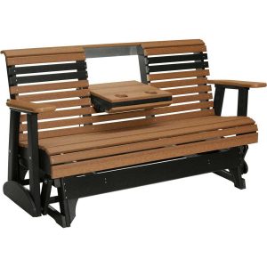 plain glider antique mahogany black
