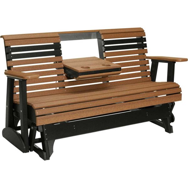 plain glider antique mahogany black