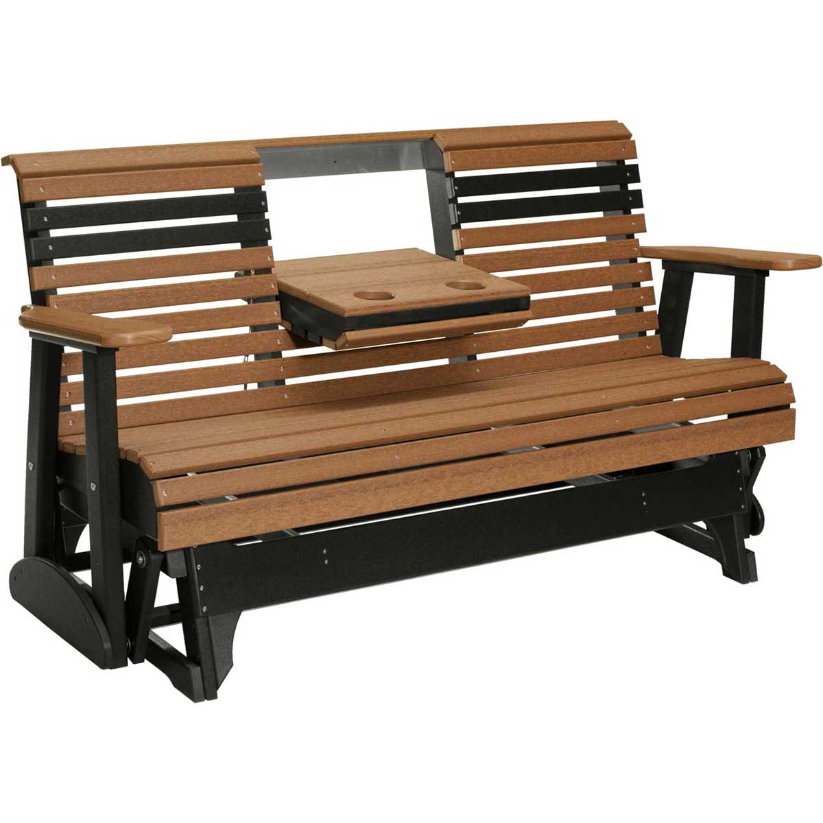 plain glider antique mahogany black