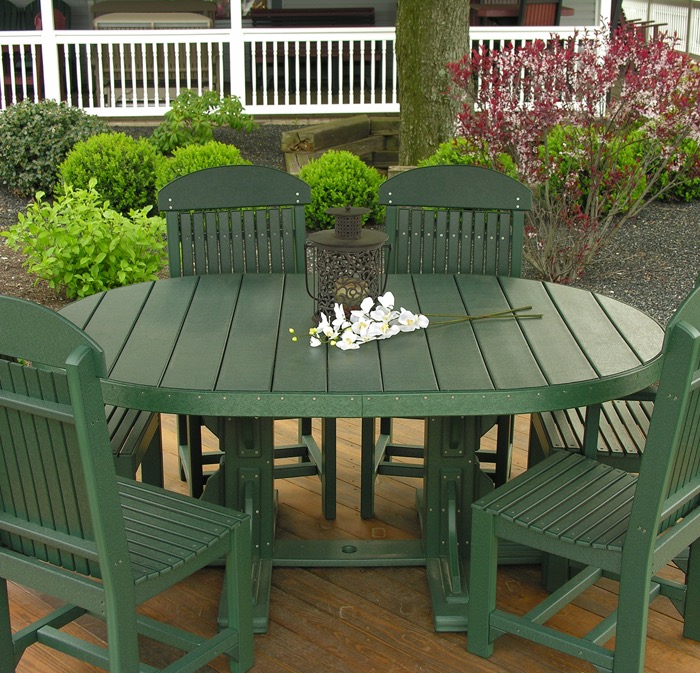 4 X6 Dining Table Set 1 Yoder, Green Dining Table Set